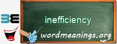 WordMeaning blackboard for inefficiency